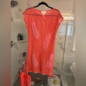 Hot August🐠 day crocheted🐠 summer dress vacation resort 🐟size medium large🐠